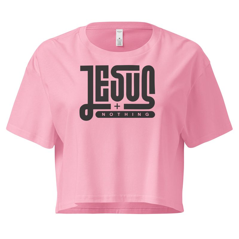 Jesus Nothing Short Sleeve Women's Crop Top