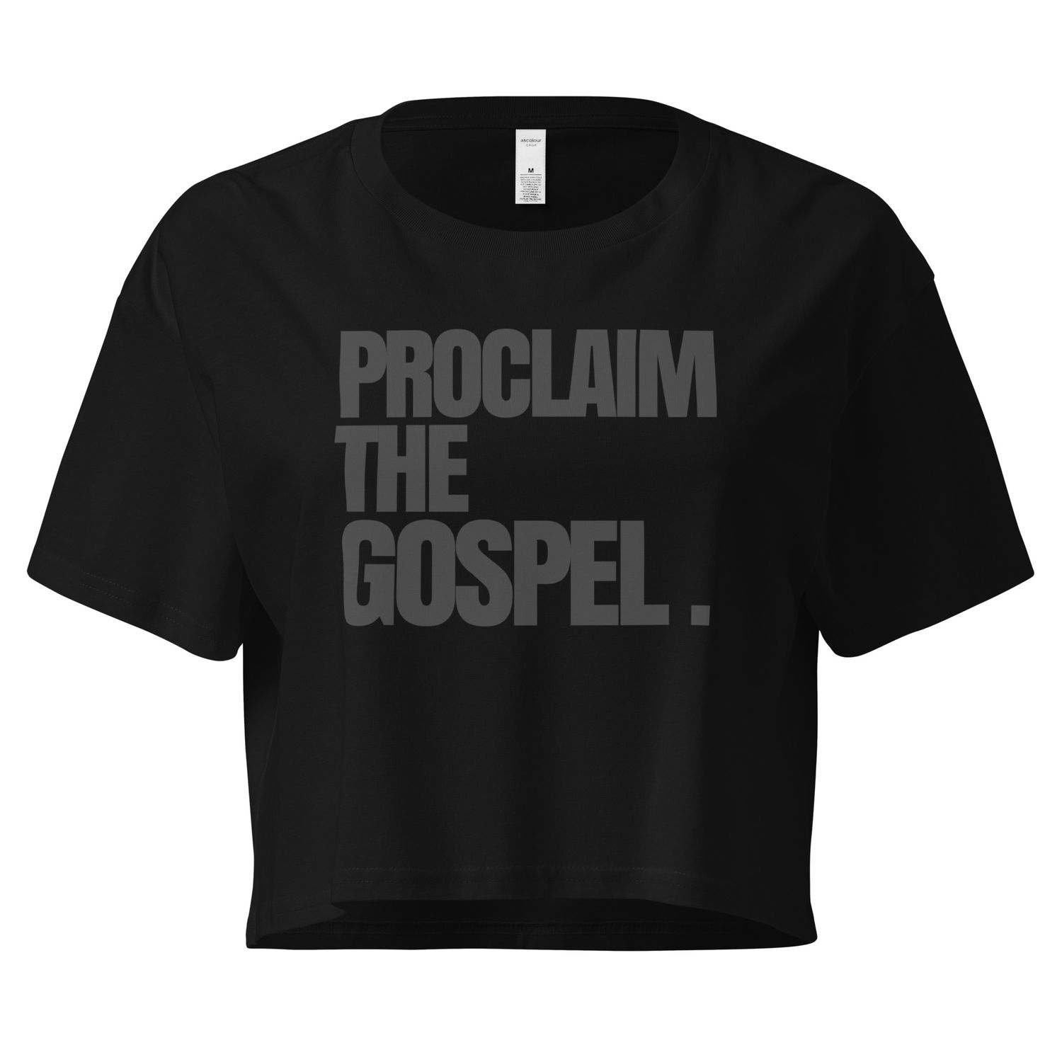Proclaim the Gospel Short Sleeve Women's Crop Top