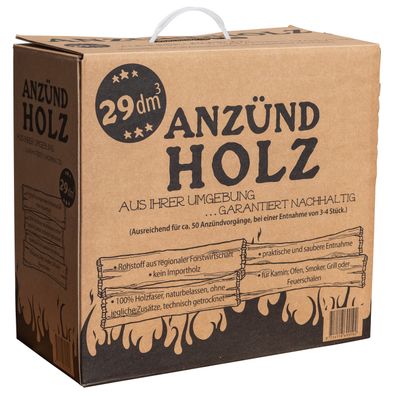 Anzündholz Karton (ca. 12 kg) Anzündholz Karton (ca. 12 kg)