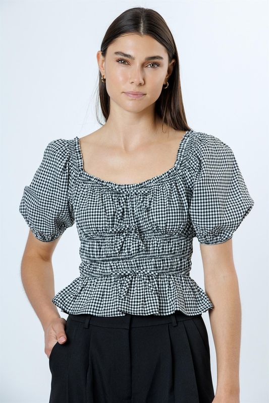 Caroline Gingham Top