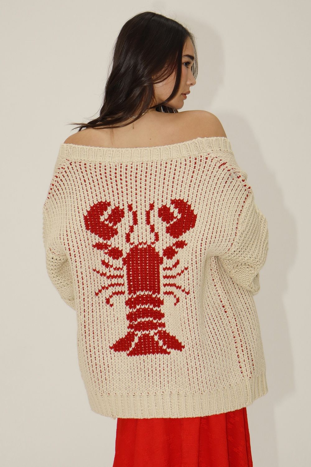 Olivia Knit Lobster Cardigan