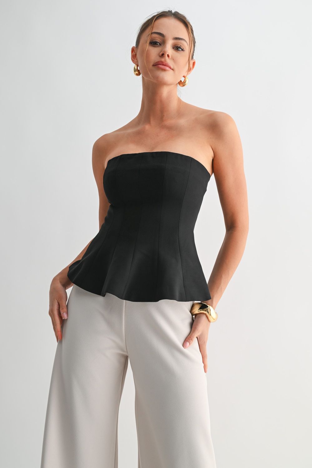Parker Peplum Top, Size: Small, Color: Black