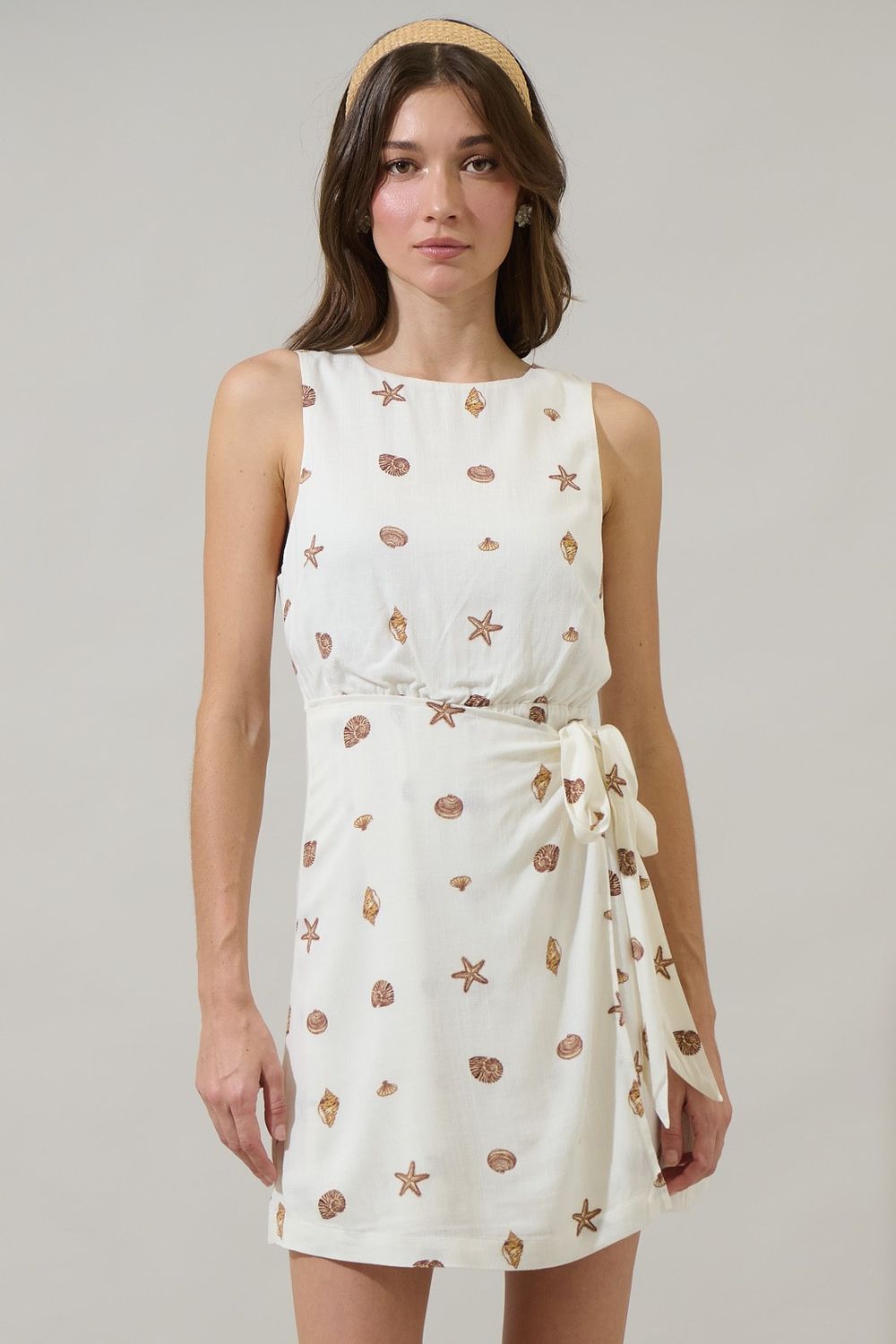 Cerise Shells Wrap Dress