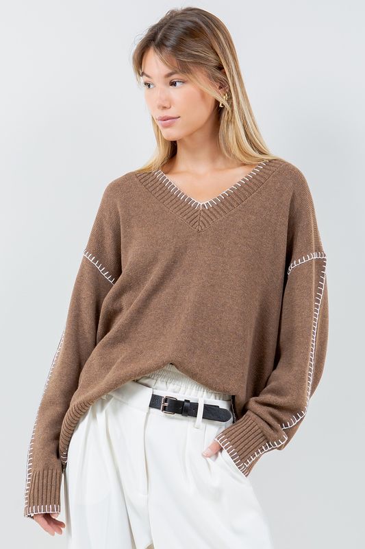 Melanie Stitched Sweater