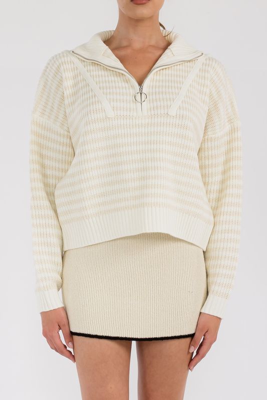 Samantha Half Zip Sweater
