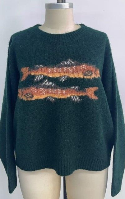 Isabel Trout Sweater, Color: Deep Forest, Size: XSmall