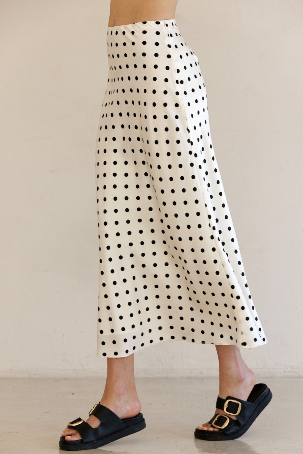 Leah Satin Midi Skirt