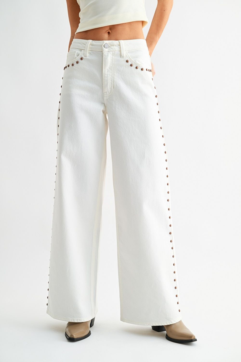 Alaina Studded Palazzo Pants