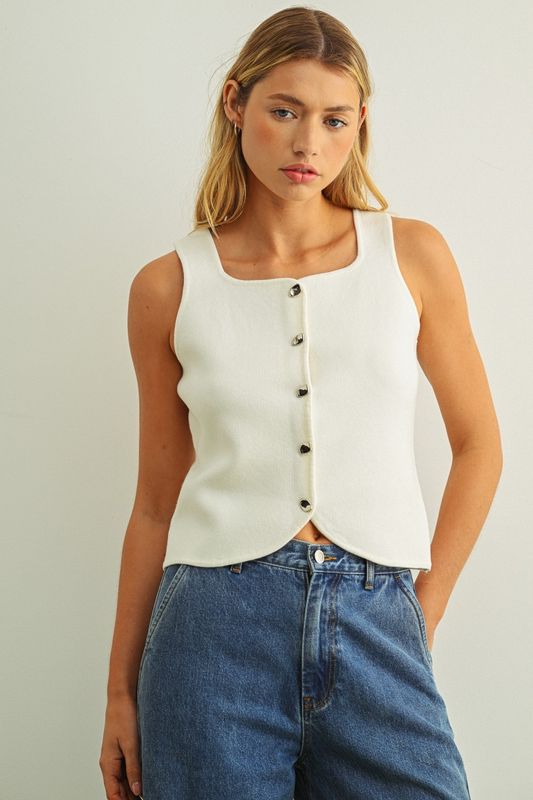 River Button Vest