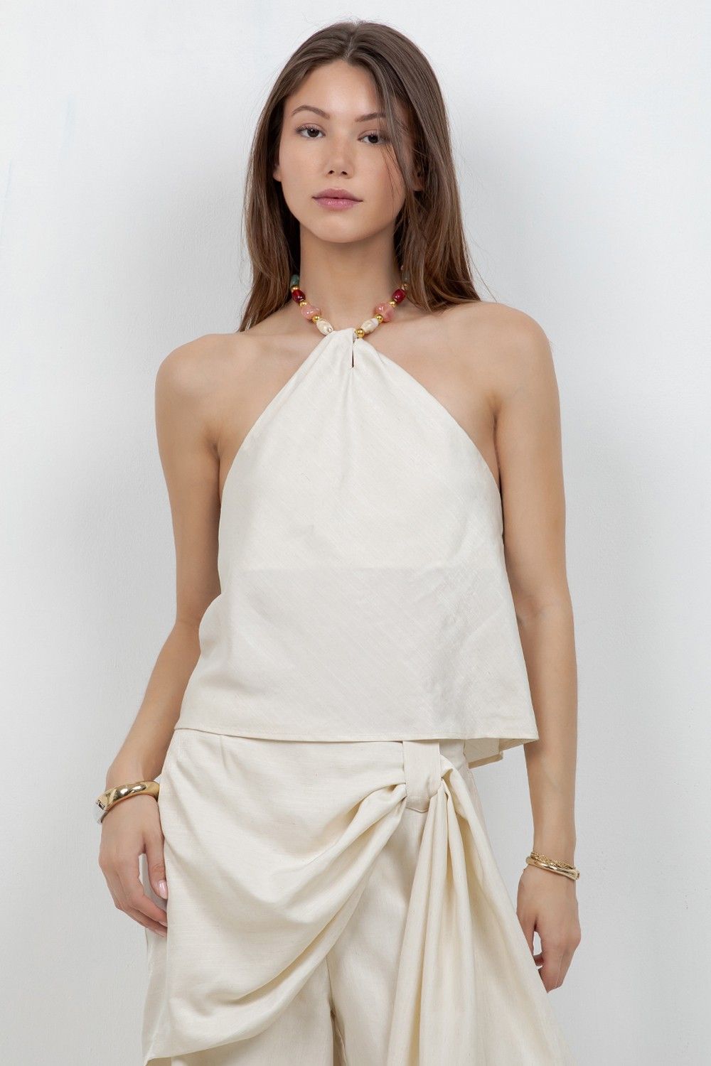 Aliyah Beaded Halter Top