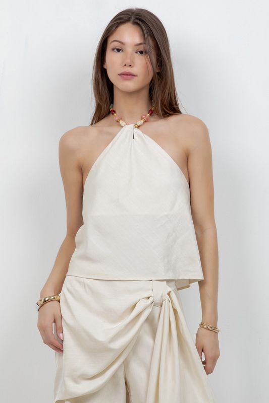 Aliyah Beaded Halter Top