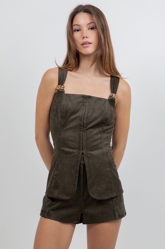 Itzel Suede Top