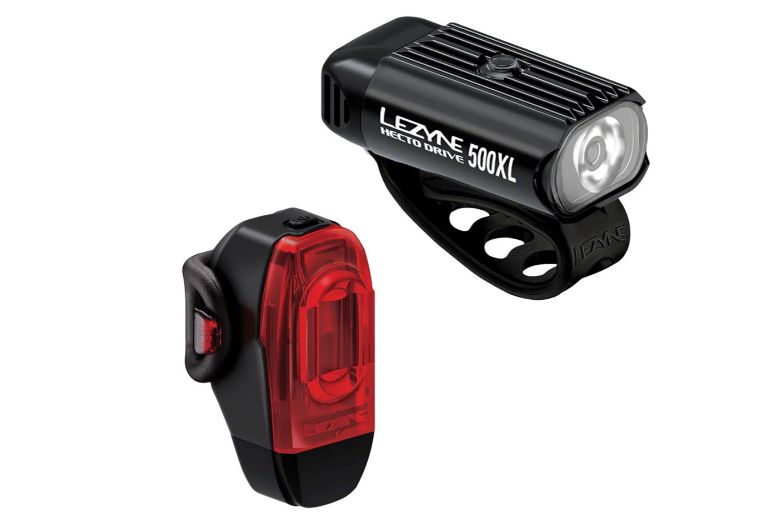 Lezyne Hecto Drive 500XL/KTV Drive+ Headlight and Taillight Set - Black