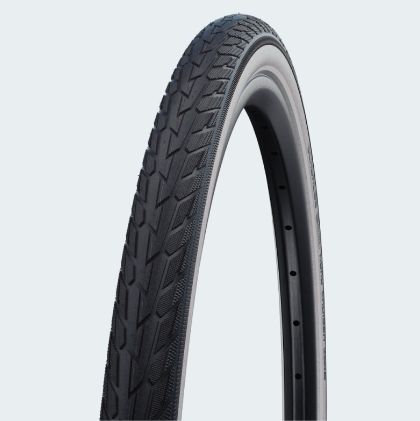 Schwalbe Road Cruiser Tire - 26 x 1.75, Clincher, Wire, White/Black, K-Guard, Green