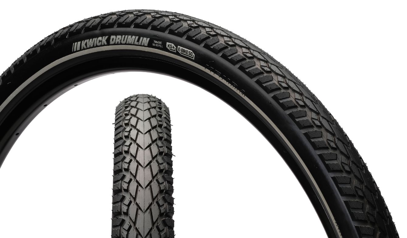 Kenda K1216 Kwick Drumlin W/K-Shield, E-Tire, Black/Reflective