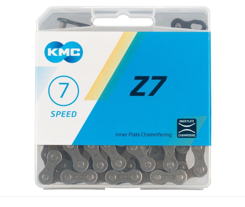 KMC Z7 Chain - 7-Speed, 116 Links, Gray/Brown