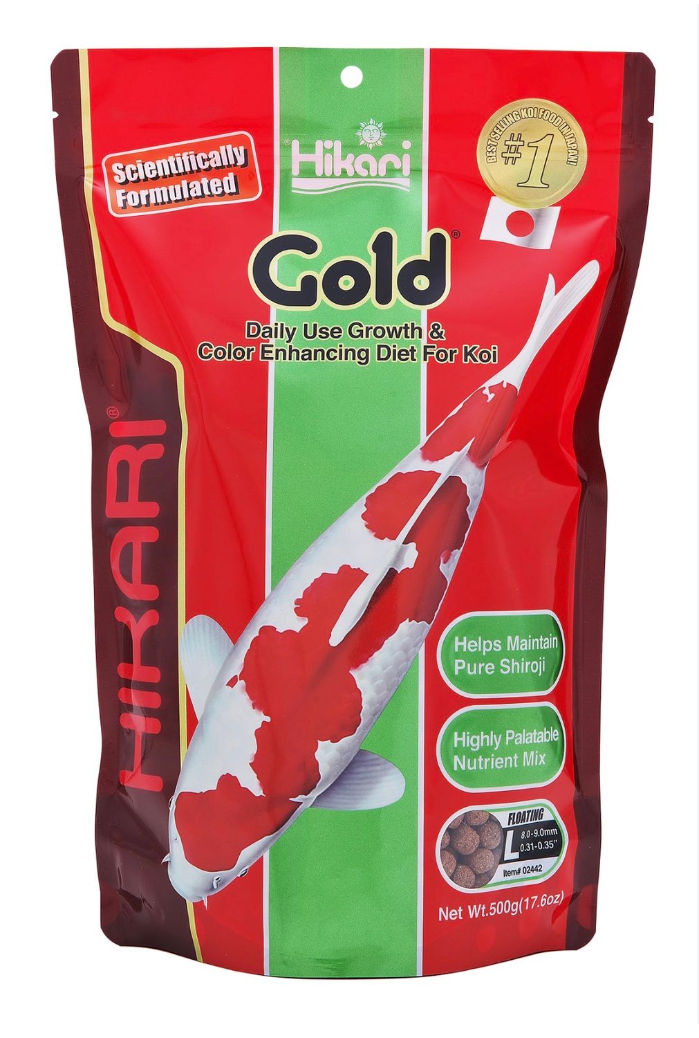 HIK Koi  pellet Red LG 17.6oz