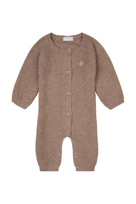 NOPPIES - Unisex Playsuit Monrovia long sleeve - Taupe Melange