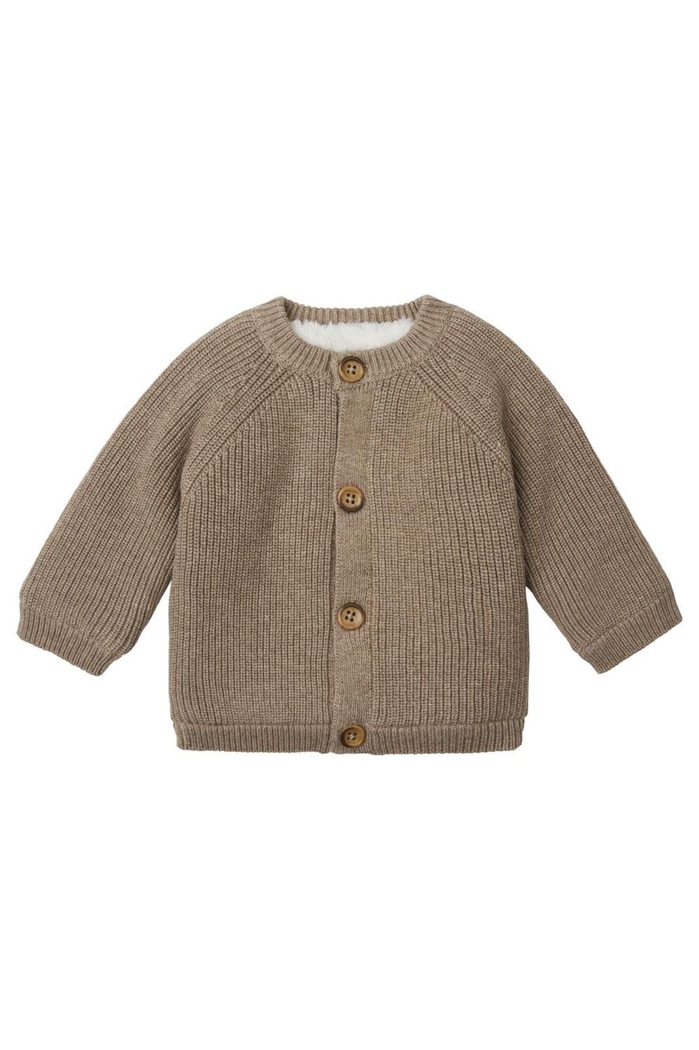 NOPPIES - Unisex Cardigan knit Nevers - Taupe Melange