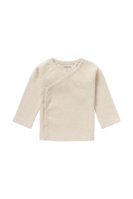 NOPPIES - U Tee Overlap LS Rib Nanyuki - Oatmeal Melange