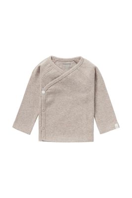 NOPPIES - U Tee Overlap LS Rib Nanyuki - Taupe Melange