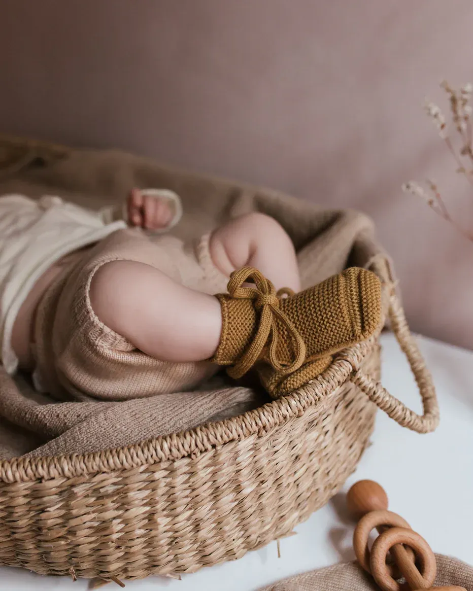 HVID - Booties - Ochre (0-9MND)