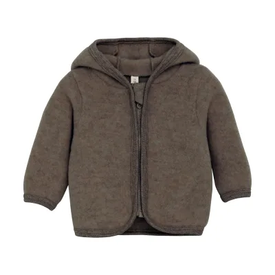 ENFANT - 480375 Jacket Wool Fleece - Brown Melange