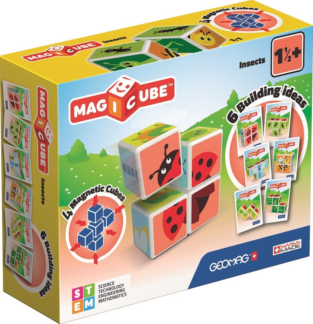 GEOMAG - Magicube Printed Insects + Cards 7 pcs
