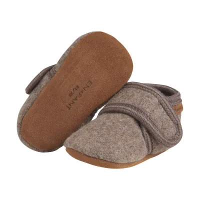 ENFANT - Baby Wool Slippers 250008 - Walnut