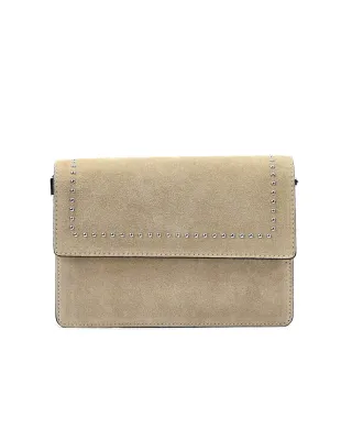 FIQUE THE LABEL - Alex Bag Studs - Beige Suede