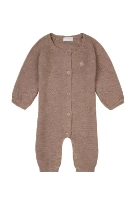 NOPPIES - Unisex Playsuit Monrovia long sleeve - Taupe Melange