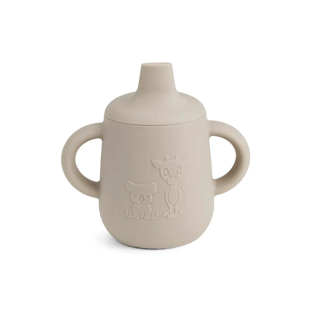 NUURO - Aiko silicone cup with sippy, Color: Cobblestone