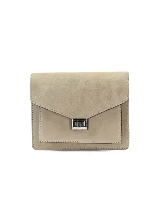 FIQUE - Beau Bag Beige Suede