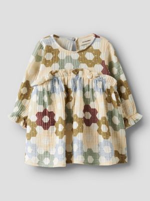 LIL ATELIER - 13250985 Talia loose dress - Milk/Patches