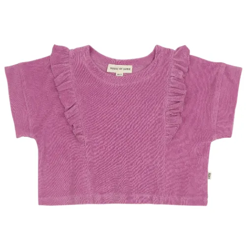 HOUSE OF JAMIE - Relaxed Ruffled Tee - Violet