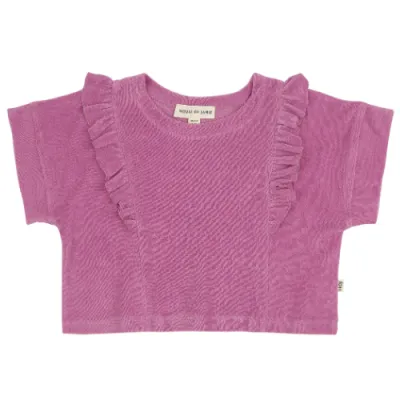 HOUSE OF JAMIE - Relaxed Ruffled Tee - Violet
