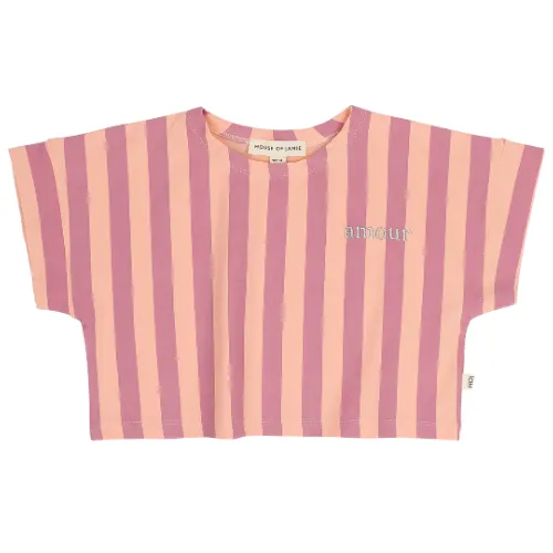 HOUSE OF JAMIE -  Relaxed Tee - Violet Bellini Stripes