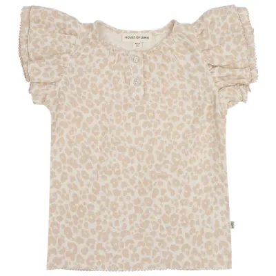 HOUSE OF JAMIE - Butterfly Top - Beige Leopard