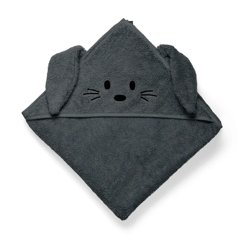 NUURO - Aki Hooded Towel 70x70 - Asphalt