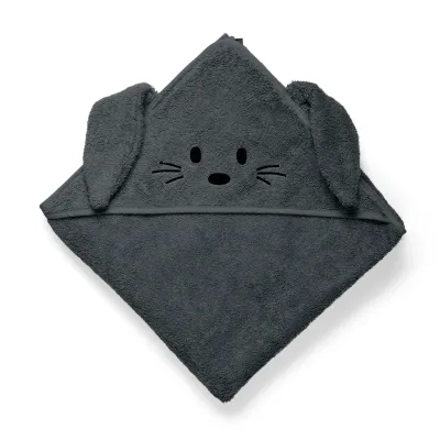 NUURO - Aki Hooded Towel 70x70 - Asphalt
