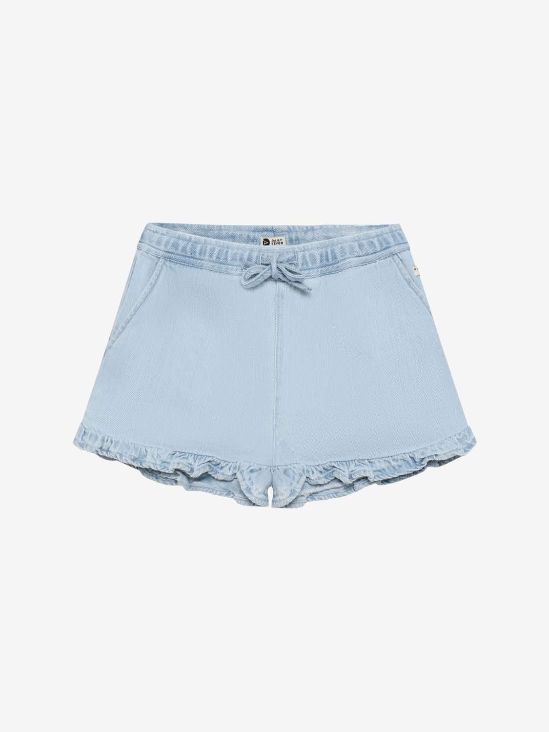 Daily Seven - Light weight Denim Shorts - Light Denim Blue
