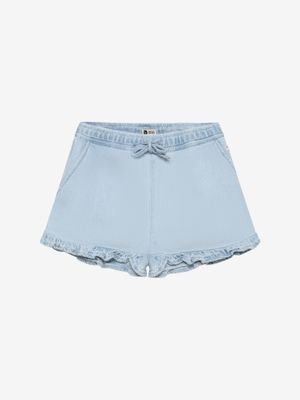 Daily Seven - Light weight Denim Shorts - Light Denim Blue