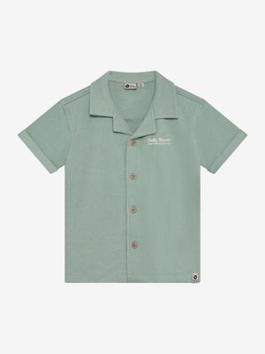 Daily Seven - T-shirt Fancy Polo - Green Milieu