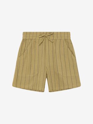 Daily Seven - Shorts Small Stripe - Pale Olive Green