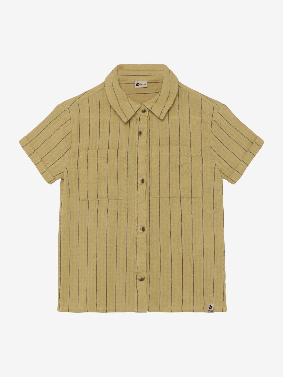 Daily Seven - Shirt Small Stripe 920312 - Pale Olive Green