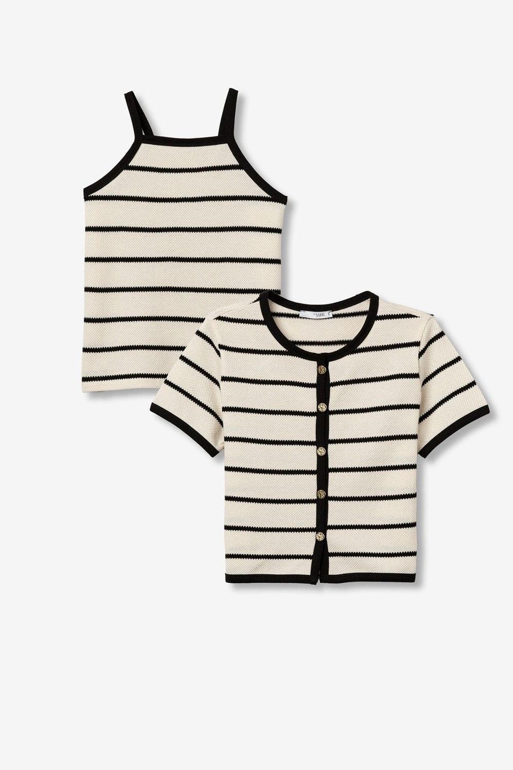 TIFFOSI - 10064478 Harlow Top/Vest - Creme Black