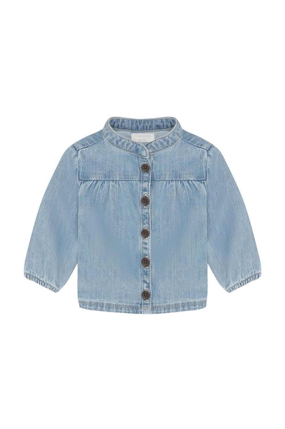 NOPPIES - 6420412 Blouse - Light Blue Denim