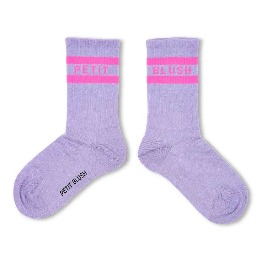PETIT BLUSH - SS26-022 Sport Socks - Violet/Neon Pink