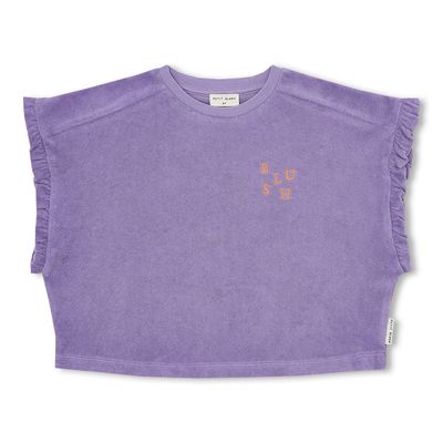 PETIT BLUSH - SS26-304 Towel Ruffle Top - Chalk Violet