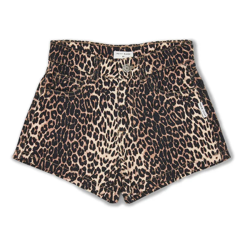 PETIT BLUSH  - SS26-613S Jeans Short - leopard